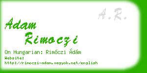 adam rimoczi business card